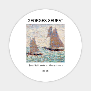 george seurat Painting, Two Sailboats Magnet